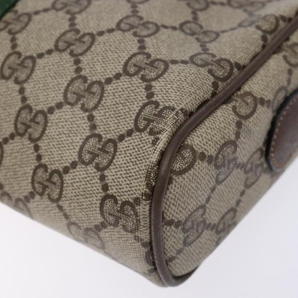 GUCCI GG Supreme Web Sherry Line Bag PVC Beige Gold 89 02 018 Auth BA4016 - Picture 10 of 16